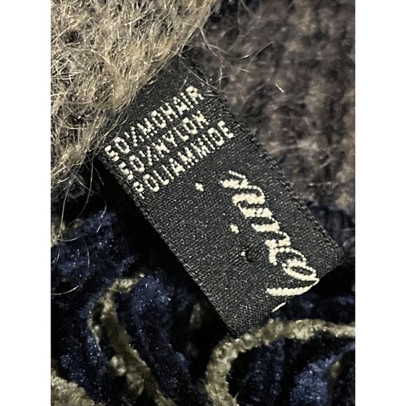 Vintage Saldarini luxury scarf / wrap mohair blend Italian Floral Fringed - Picture 4 of 12